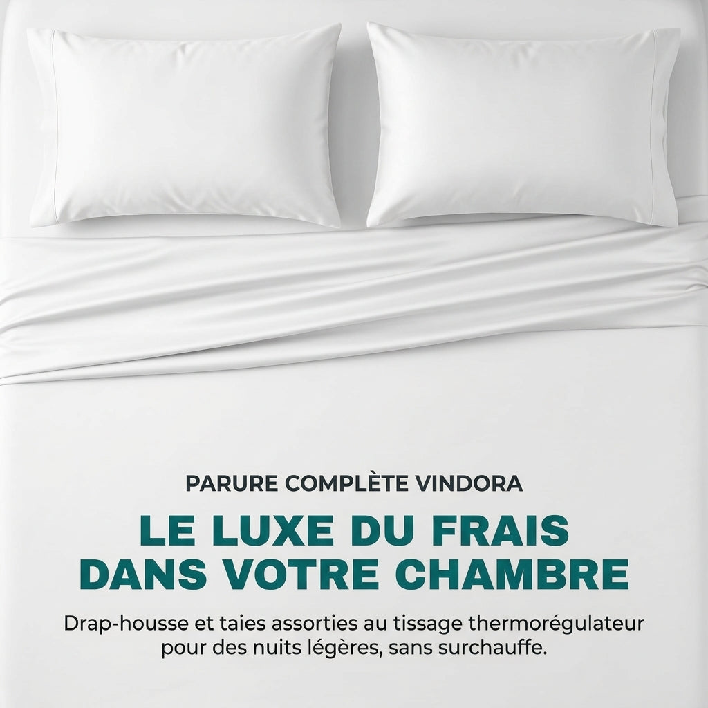 Drap-housse et taies rafraîchissants Vindora carrédoux