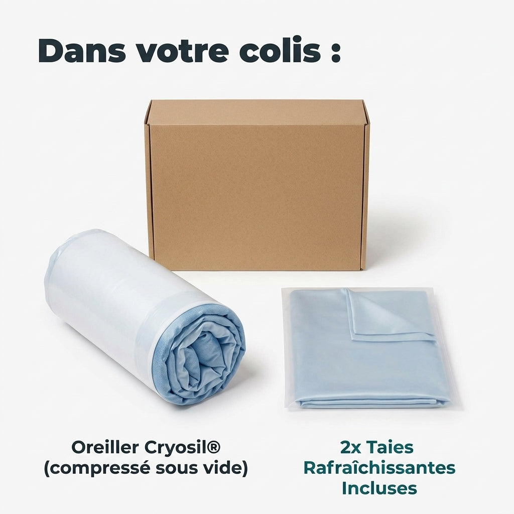 Oreiller rafraîchissant Cryosil carrédoux