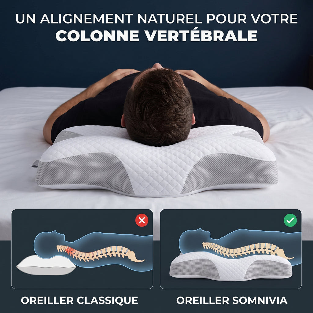 Oreiller ergonomique Somnivia carrédoux