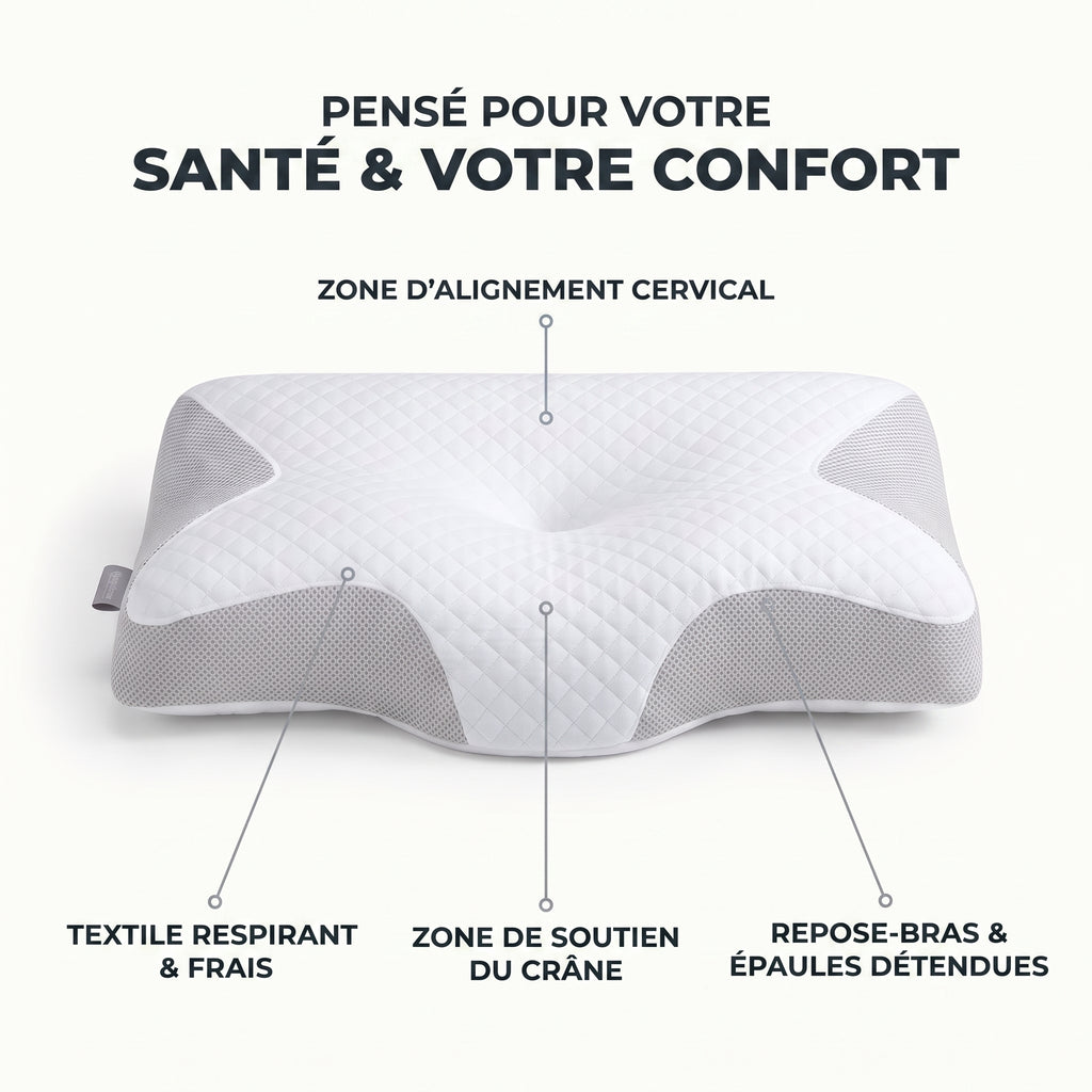 Oreiller ergonomique Somnivia carrédoux