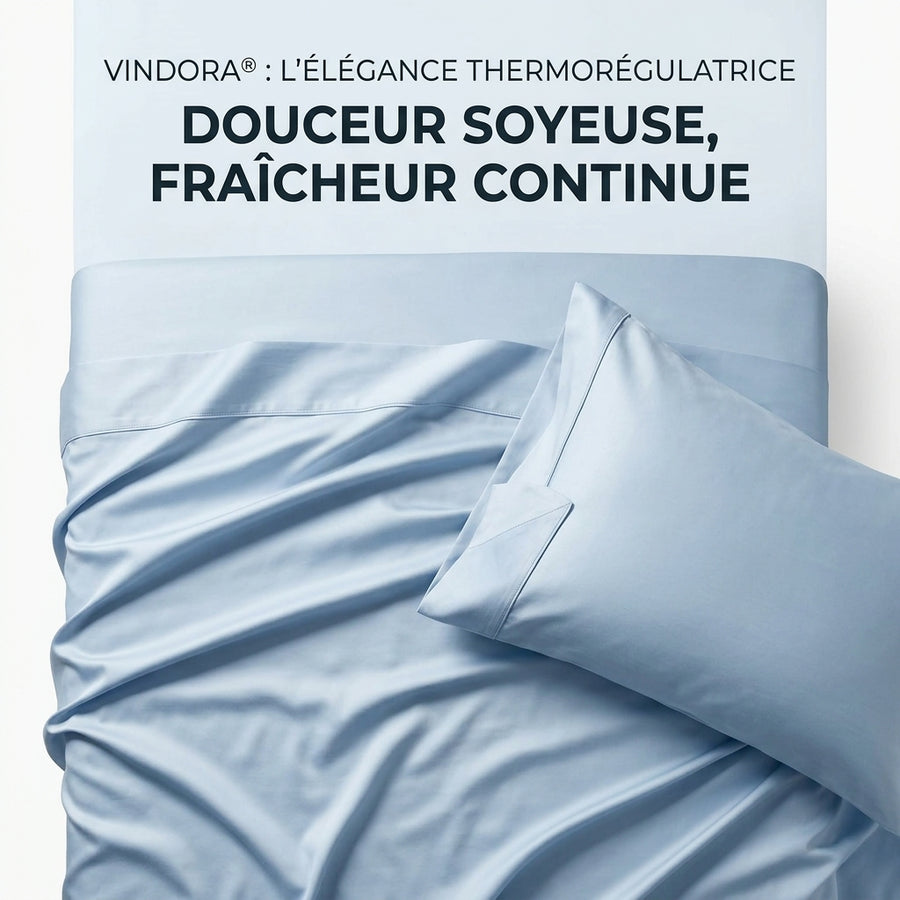 Drap-housse et taies rafraîchissants Vindora carrédoux