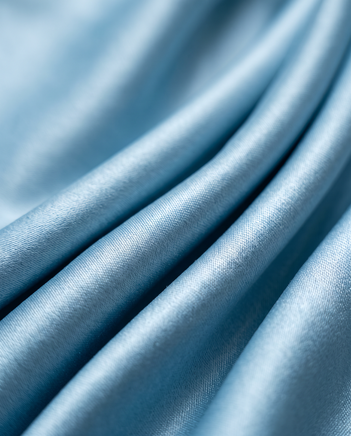 Macro texture satin bleu glacier carredoux